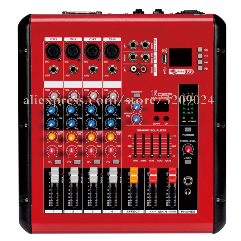 4 Channel Karaoke Studio Live Stage Mixing Console