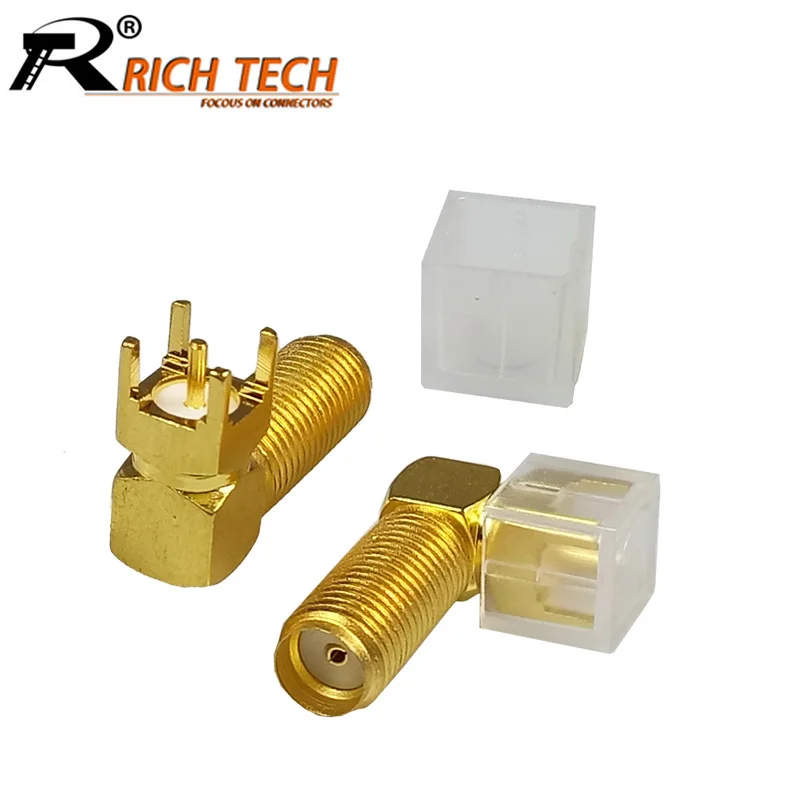 

10pcs/lot 20mm Length SMA Female PCB Mount Right Angle RF Connector Gold Plated 90 Degree SMA Female Jack PCB RF Adapter