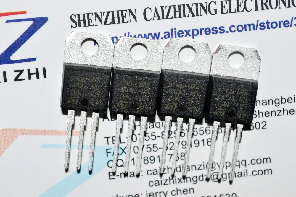 

10PCS BTA06 BTA06-600C BTA06-600 Triac 600V 6A thyristor
