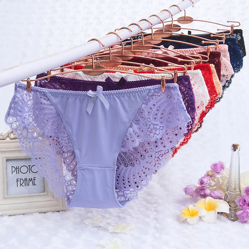 

Hot Fashion Women Underwear Sexy Lace Transparent Low Waist Hollow T Back Panties Lady Briefs Big Size M-3XL