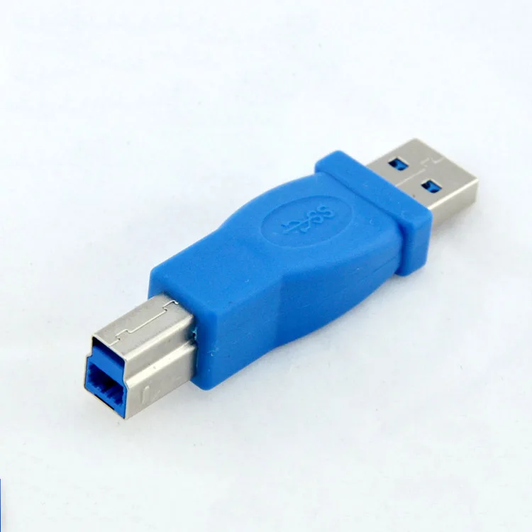 10 قطعة usb3.0 نوع وذكر إلى طابعة B الذكور محول محول الذكور الذكور