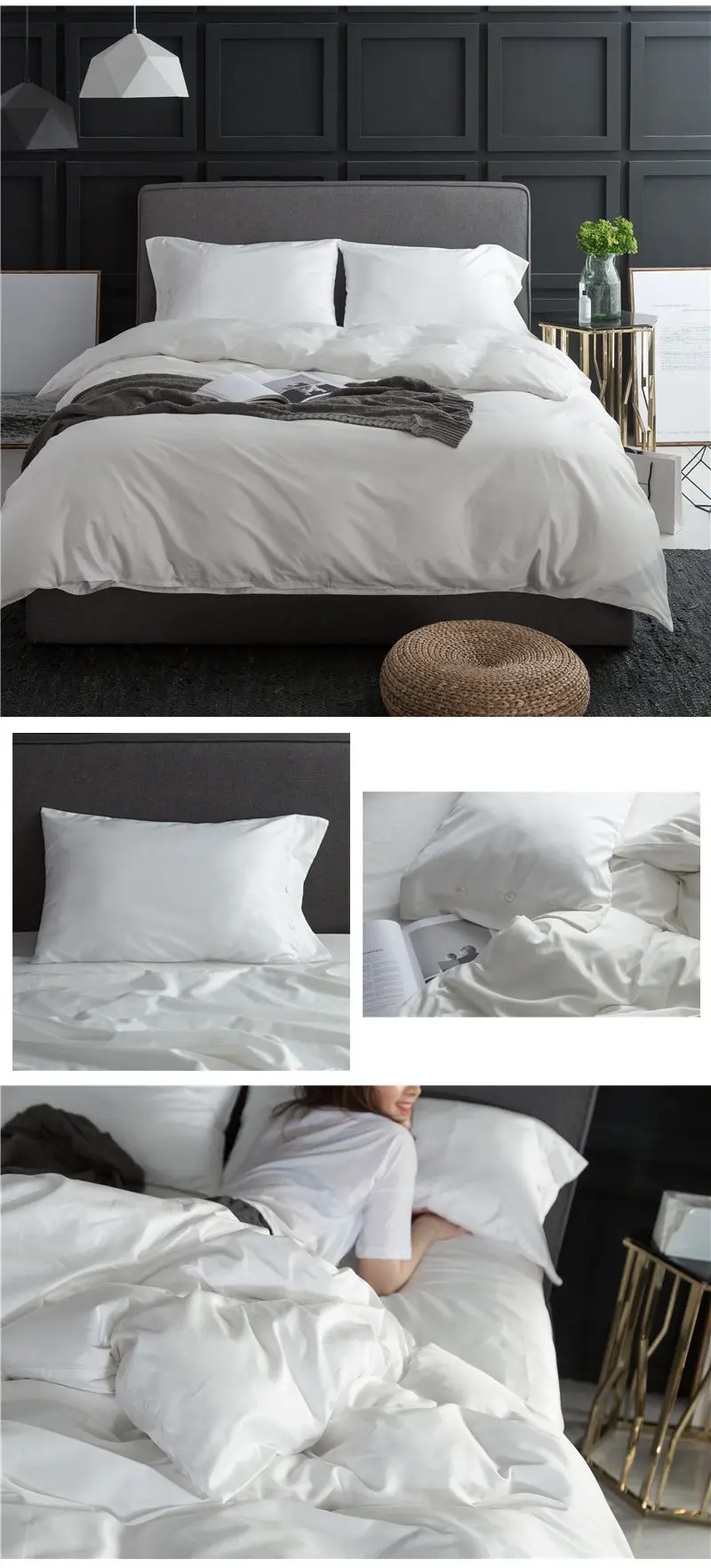 cotton bedding set bed cover fitted sheet mattress cover 03