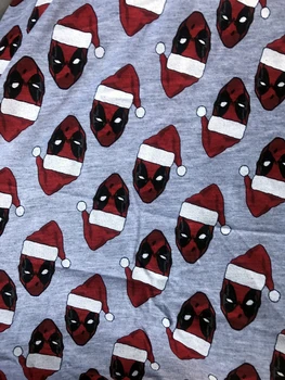 

170*50cm Christmas Wade Winston Wilson Deadpool Elasticity knitted cotton fabric For Sewing Fat Patchwork boy child Cloth