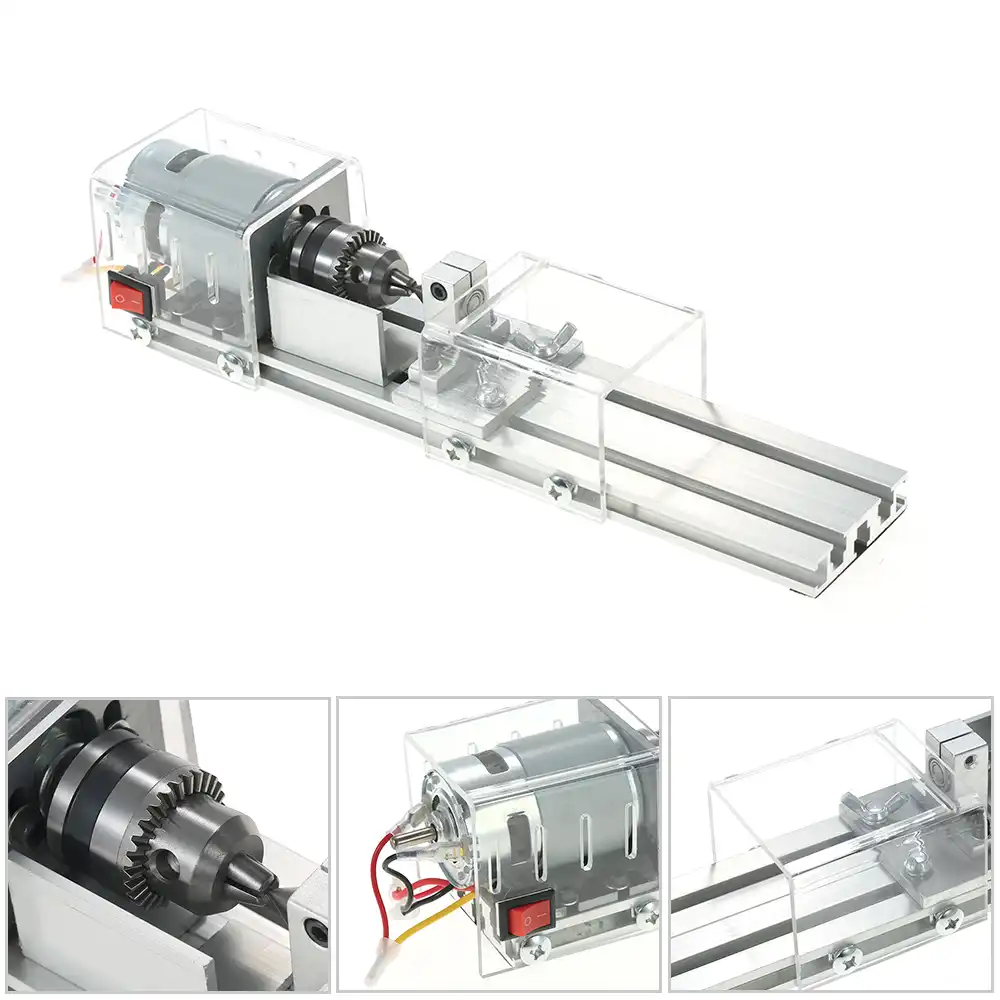 HNIWDJ 100W Beads Machine Miniature Lathe Buddha Pearl Grinding Polishing Beads Wood Working DIY Lathe Drill Rotary Tool