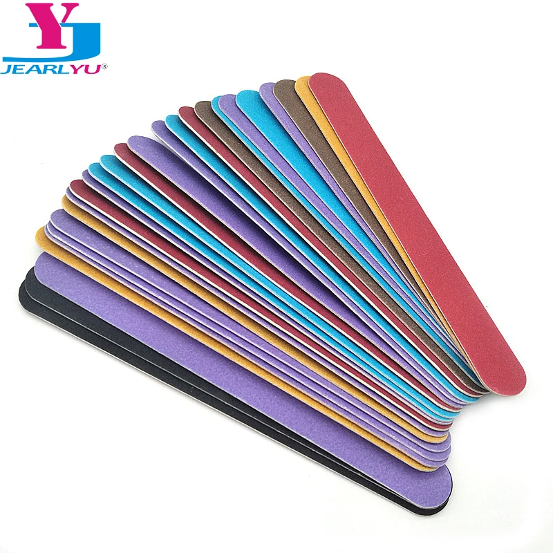 100pcs Nail File Block Well Fit Edge Wooden 0.15mm Thin Manicure