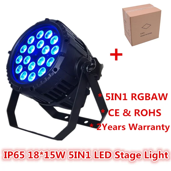 Водонепроницаемый 18*15 Вт RGBWA 5в1 LED Par Can Light IP65 DMX Stage 64 | Лампы и освещение
