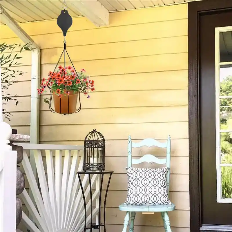 2pcs Plant Pulley Retractable Hanger Flower Pot Basket Birds