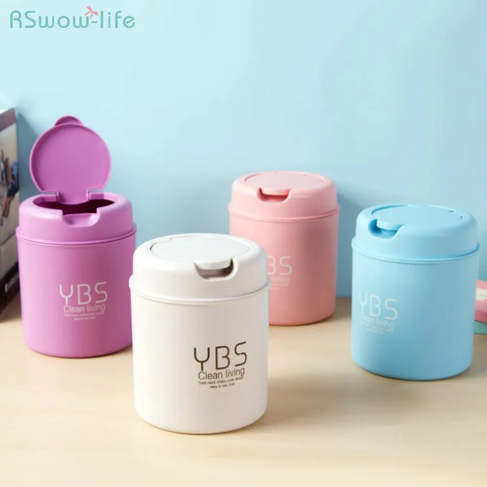

Desktop mini plastic trash can Storage flip trash can car trash can for Desktop car supplies small trash can