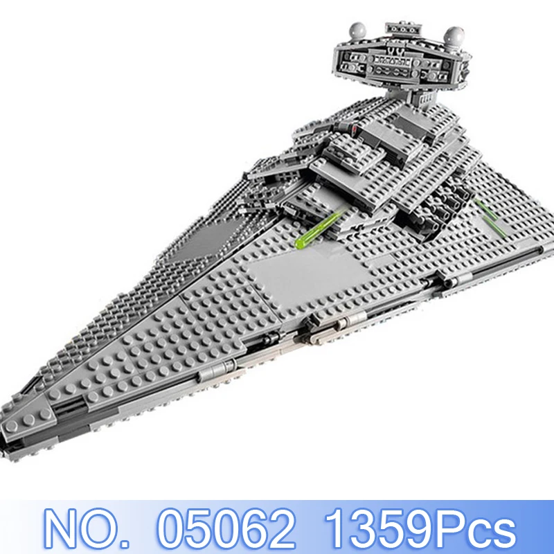 

DHL Lepin 05062 1359Pcs Star Wars Set Imperial Star Destroyer Model Building Kits Blocks Bricks Toy Gift Compatible LegoED 75055
