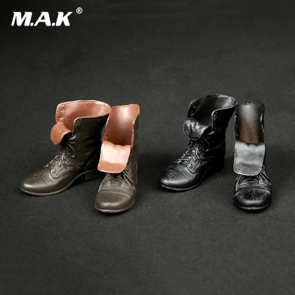 

1/6 Male Man brown Black High-top casual Boots PVC Shoes Not Empty Inside For 12'' Soldier Figure Body Figure Accessories