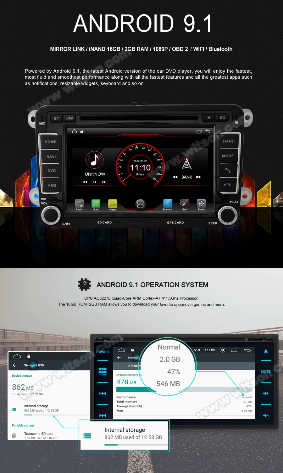WITSON Android 9,1 автомобильное радио DVD gps для TOYOTA VENZA 2013 в автомобиль dvd-плеер зеркало навигатора Ссылка/4G/DVR/DAB/OBD/TPMS Поддержка