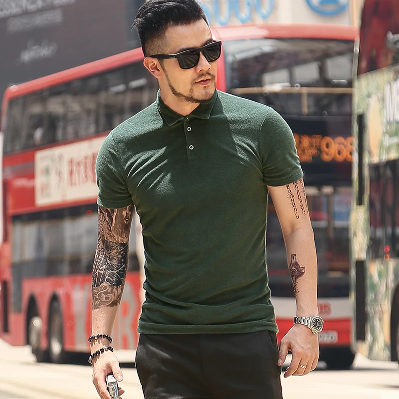 

Men Summer Polo Shirt 2019 Brand Men's Fashion Cotton Short Sleeve Polo Shirts Male Solid Jersey Breathable Tops Tees PL-68