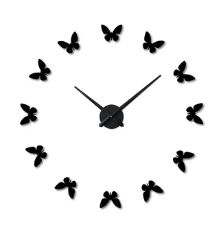 

Modern Wall Clocks Home Decor Butterfly Wall Clock Arcylic Hanging Watches Home Mirror Wall Watches Living Room Decoration