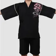 Кимоно Yukata для мужчин, традиционный пижамный комплект в японском стиле, халат, традиционная Пижама с короткими рукавами и рисунком рыбы, G032802