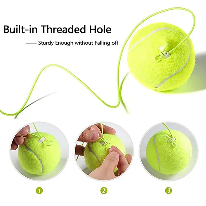 Теннисный Мяч Тренажер самообучения плинтус плеер тренировочная мишень инструмент с эластичной основа для резинки для волос тренировочное устройство