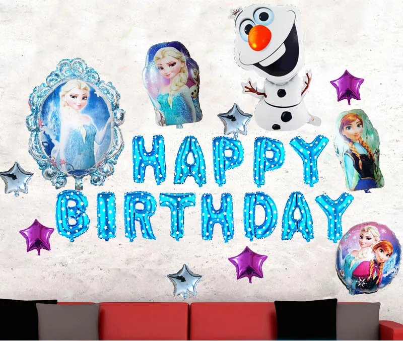Замороженные воздушные шары, шары в форме принцесс Эльзы, Анны, гелиевые шары, украшения для дня рождения, Детские свадебные принадлежности для девочек - Цвет: Style 05