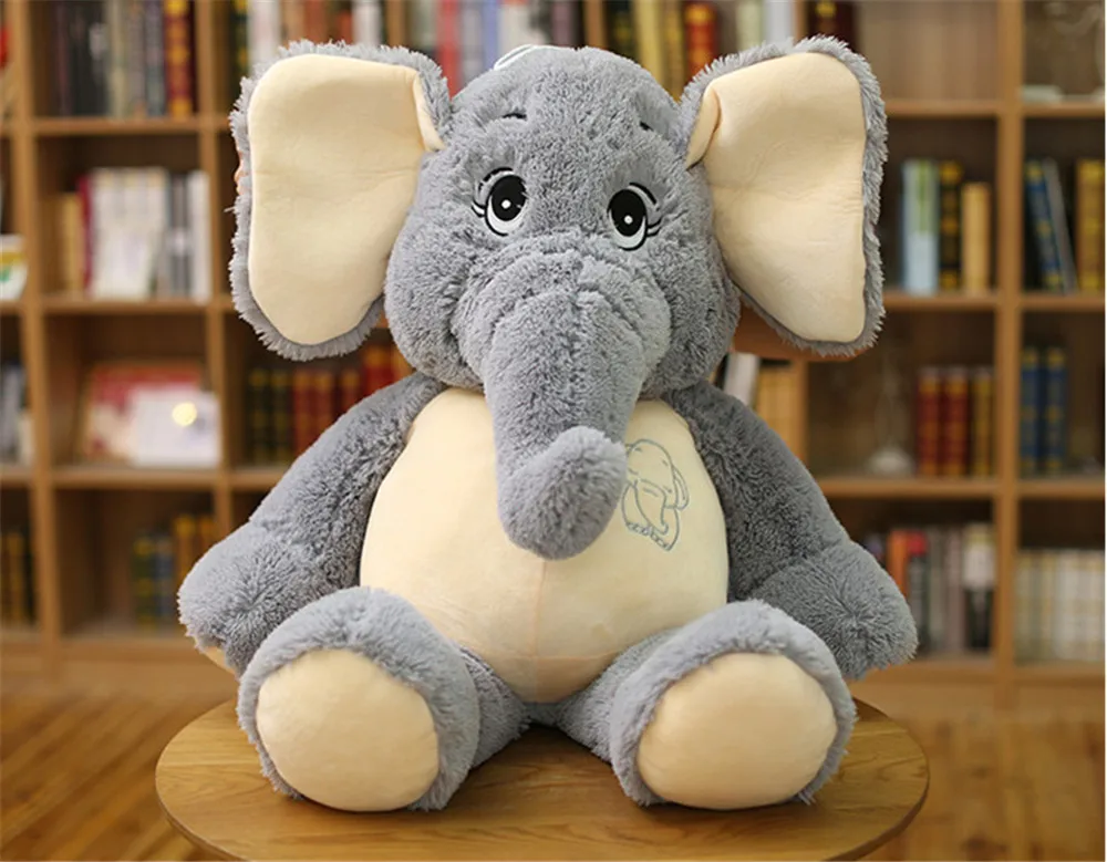 Fancytrader Cuddly Soft Animal Elephant Plush Toy Giant Stuffed Cartoon Elephants Doll Pillow Baby Gift Decoration 9