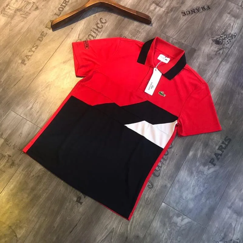 Lacostelegend mens T Shirt Male Short Sleeve Casual Slim Solid Color Embroidery running shirt homme camiseta hombre hot sale