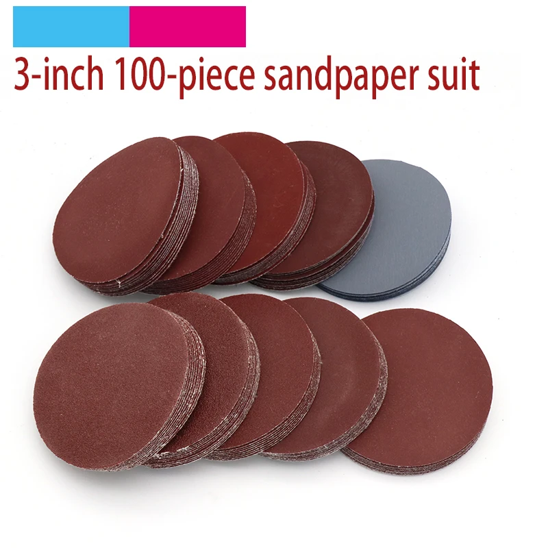 

100pcs 3 inch 80-3000 Grit Round Self Adhesive Sandpaper Disk Sand Sheets Sanding Grinding Disc for Sander Grits Abrasive Tools