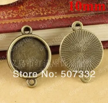 

Free Shipping alloy bead Antique Bronze 12MM ,Inside size:10MM Collet settings 200PCS for Vintage Charms & Pendants JJA1304