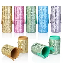 Empty Synthetic Leather Storage Holder Cosmetic Cup Case Box Fr Makeup Brush Pen