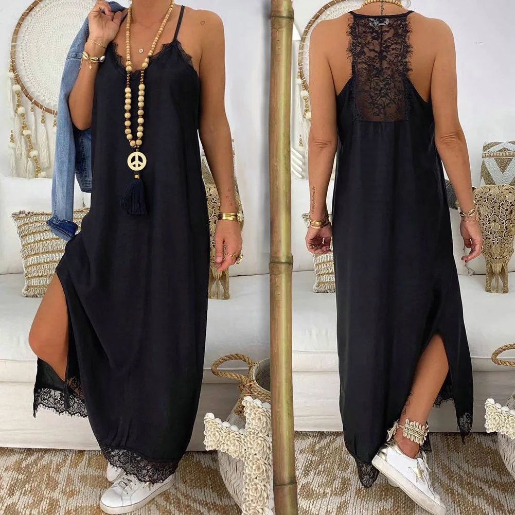 Women's Summer Boho Casual Long Maxi Evening Party Cocktail Beach Dress Sundress