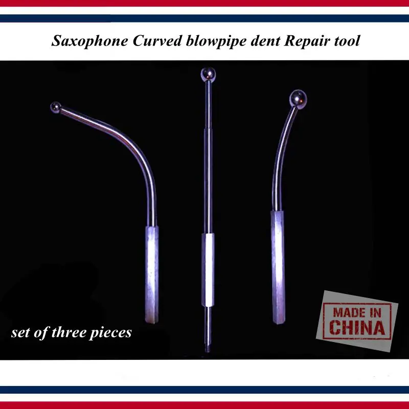

Wind instrument repair tool - Saxophone Maintenance tool - Saxophone Curved blowpipe dent Repair tool set of three pieces