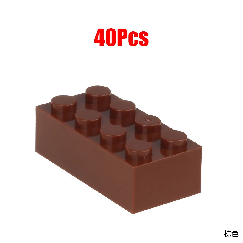 40pcslot 2X4 DIY Enlighten Toy Plastic Building Block Bricks For Kids Compatible With LegoING Assembles Particles 10 Colors (12)