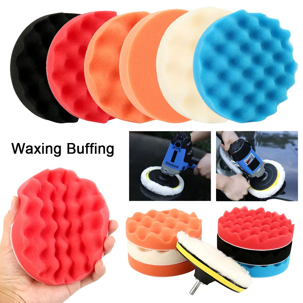 8pcs/Set 6/7Inch Car Polishing Pad Set Buffing Sponge Polish Auto