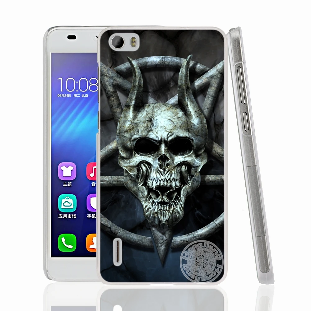 HAMEINUO сатанический страшный чехол для сотового телефона с черепом huawei honor 3C 4A 4X 4C 5X