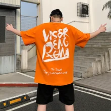 Летний мужской комплект, футболки с коротким рукавом, топы+ шорты, спортивный костюм, комплект мужской одежды, Короткие комплекты, хип-хоп спортивный костюм с надписью