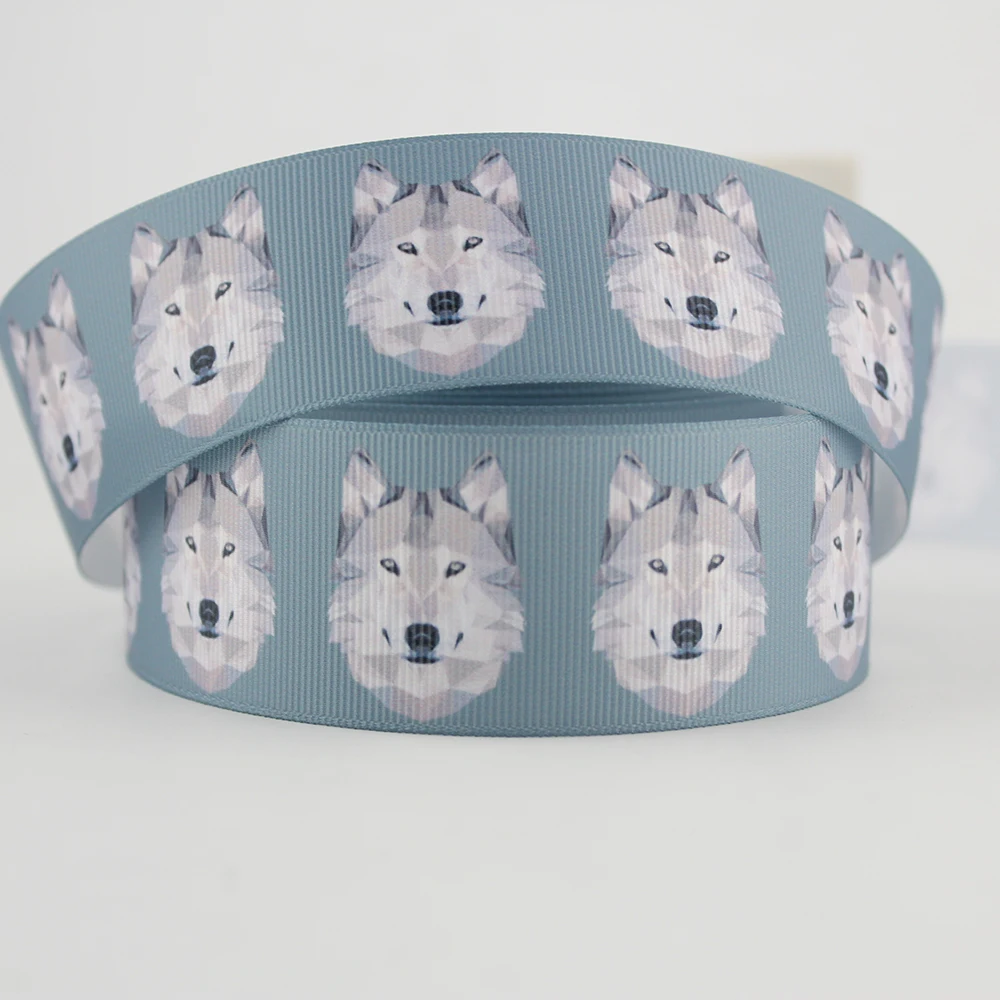 Wolf printed grosgrain ribbon (3)