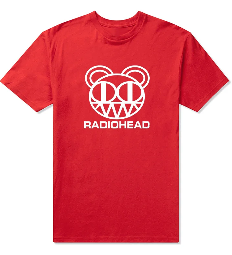 Красный Рок-н-ролл, футболка, мужская, на заказ, дизайн Radiohead, рубашки, arctic monkeys, футболки, хлопок, музыка, футболка, новинка, футболка - Цвет: Красный