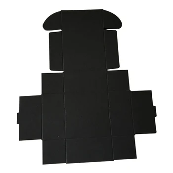 

8x8x4cm 20pcs/lot Retail Black Gift Package Boxes Craft Gift Handmade Soap Packaging Kraft Paper Boxes H0104