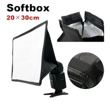 

Universal Foldable Flash Diffuser 20x30cm Soft Box Photo Studio Accessories for Most External Flash Free shipping