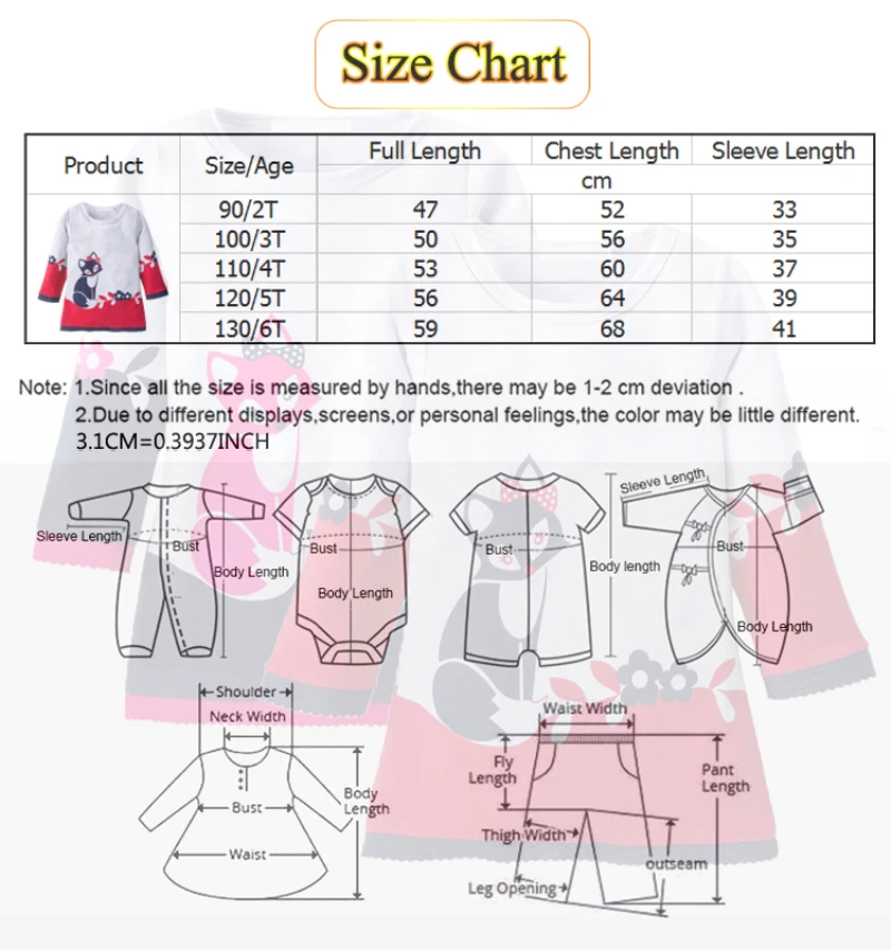 long sleeve baby girls dresses cotton cartoon baby kids clothes new