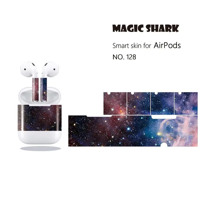 

Magic Shark Graffiti Fashion Street Style High Quality Removable Case Cover Stivker for Airpods Apple Earphone 126-135
