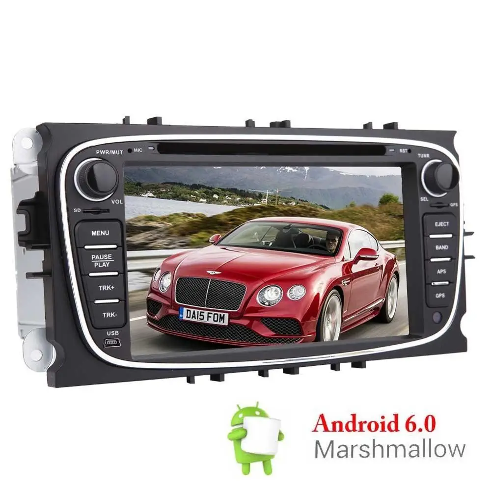 Двойной Din EinCar автомобильный стерео с Android 6 0 Marshmallow 7 ''емкостный сенсорный