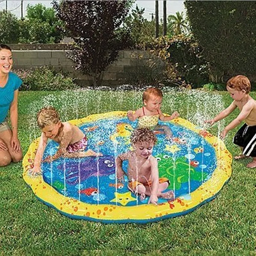 

Summer children's outdoor play water games beach mat lawn sprinkler cushion children playing in the water toys