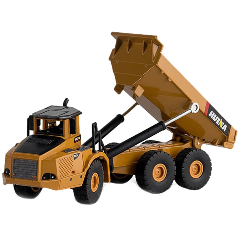 

HUINA 1:50 Alloy Articulated Dump Truck Model Toys, High Imitation Alloy Engineering Vehicle Model, Metal Diecasting