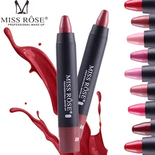 MISS ROSE – rouge à lèvres longue durée, mat, résistant à l'eau, facile à maquiller, 8 couleurs