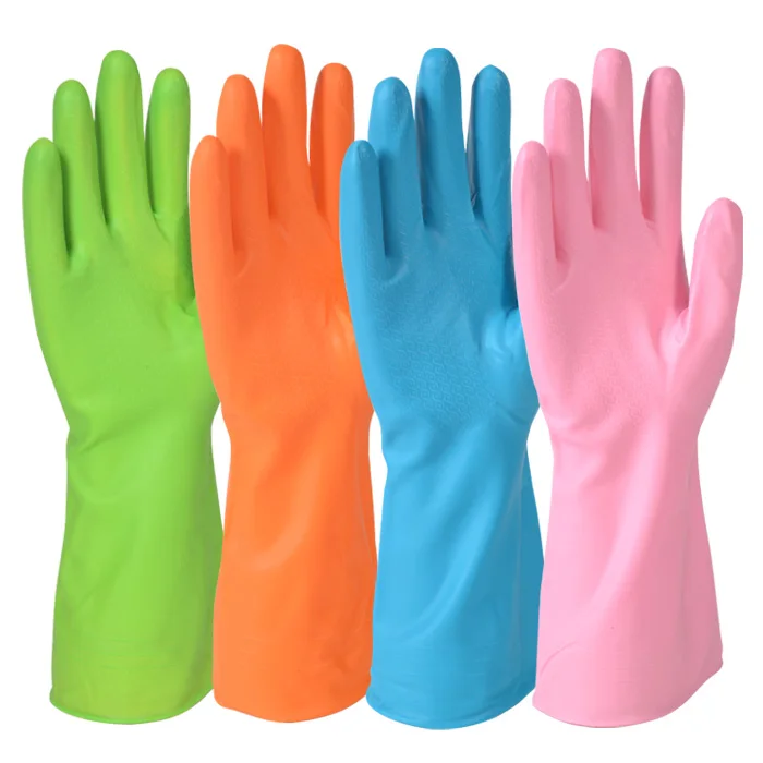 

winter thermal protecting gloves 50CM lengthen PVC latex safety gloves with thicken velvet linning and cotton