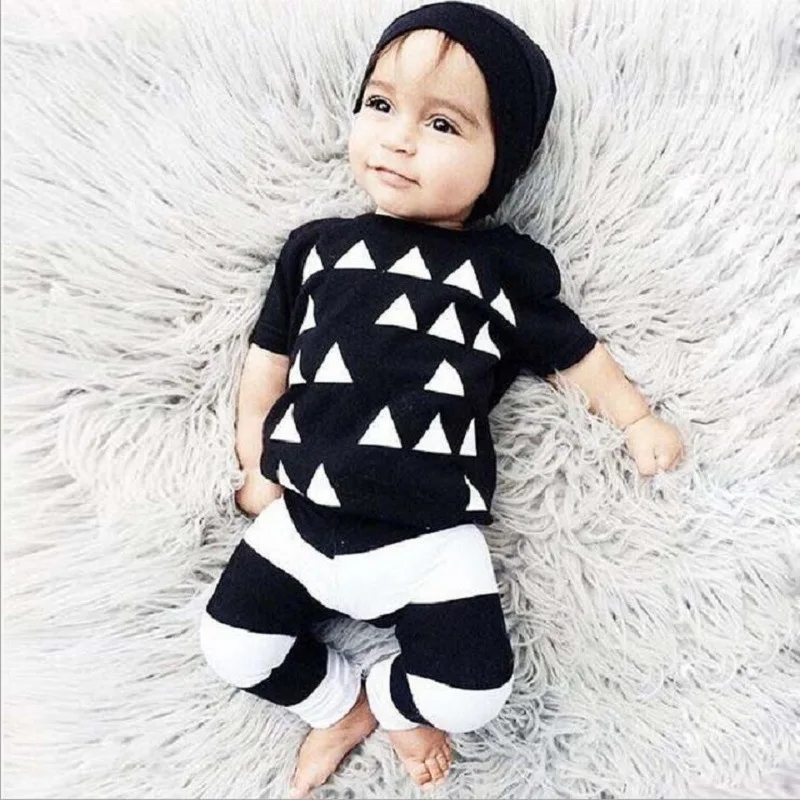 

2PCS Set Newborn Toddler Kids Baby Boys Clothes Set Outfits Clothes T-shirt Tops + Pants 2pcs Clothing