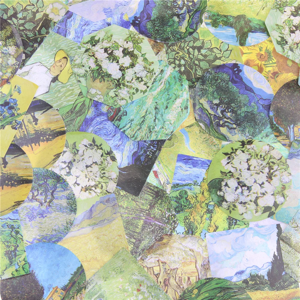 45 шт./лот Meet Van Gogh Мини бумажные наклейки украшения Diy альбом дневник Скрапбукинг