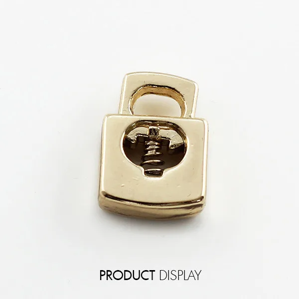 

10pcs Metal Spring Clasp Single Hole Stopper Toggle Buckle Cord Locks Drawstring Stops End Button Clasps