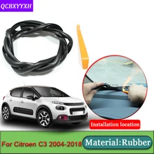 Авто-Стайлинг для Citroen C3 2004- С нескользящими резиновыми подошвами и звуконепроницаемые не пропускающие шума Пылезащитная крышка приборной панели автомобиля лобового стекла автомобиля уплотнительные ленты аксессуары