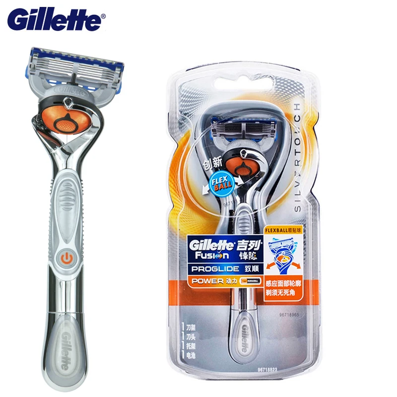 Preise Elektrische Rasierer Gillette Fusion Angetrieben Rasierer Männer Elektrischen Rasierer 1 halter Mit 1 Klingen Echte Sicherheit Rasiermesser Fusion Proglide