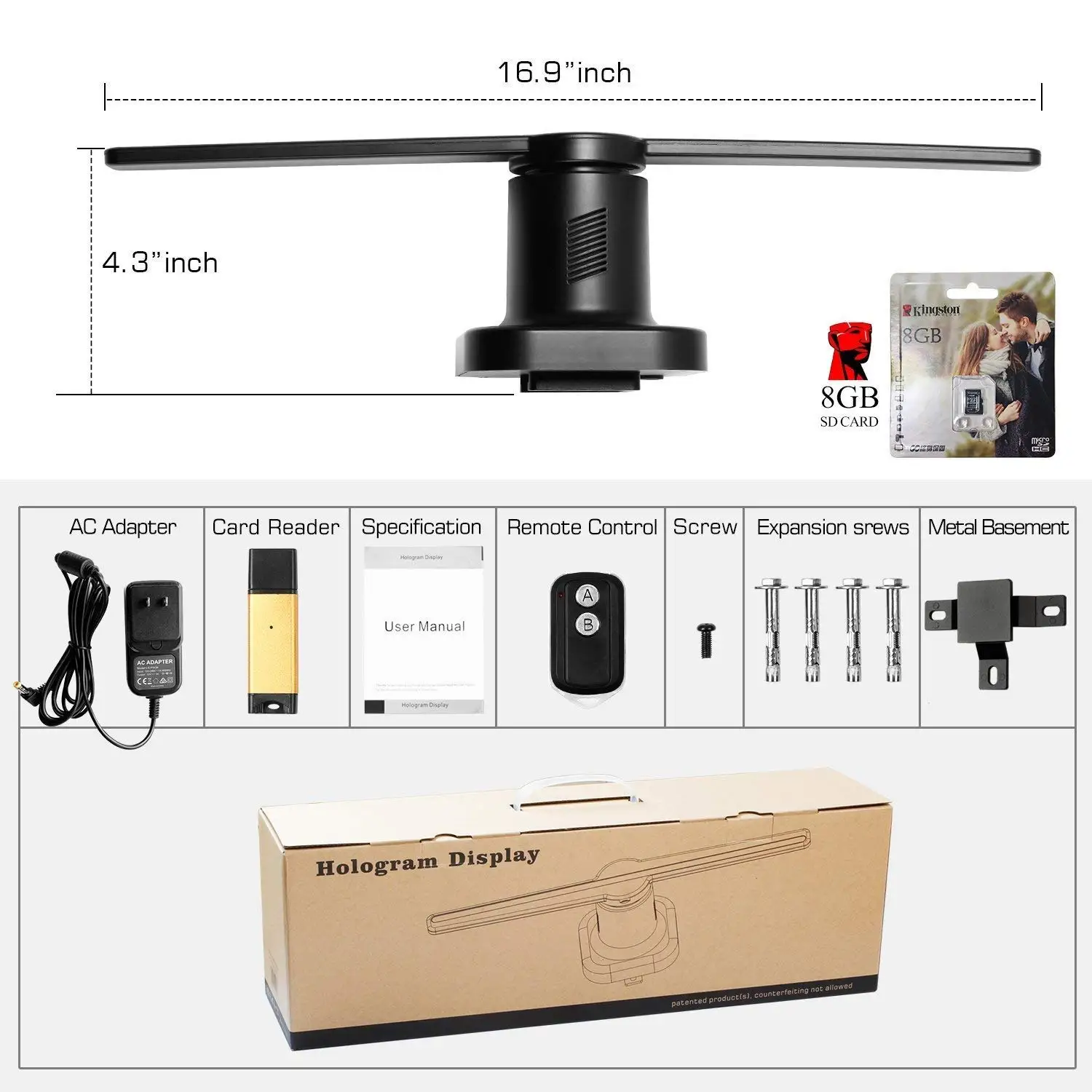 3D Hologram Advertising Fan Projector light display holographic LED holograma wifi customized photos videos 224 lamp beads 3D Hologram Advertising Fan Projector light display holographic LED holograma wifi customized photos videos 224 lamp beads