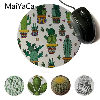 

MaiYaCa Non Slip PC Cactus Gamer Speed Mice Retail Small Rubber Mousepad Computer Game Rubber Round Mouse Pad