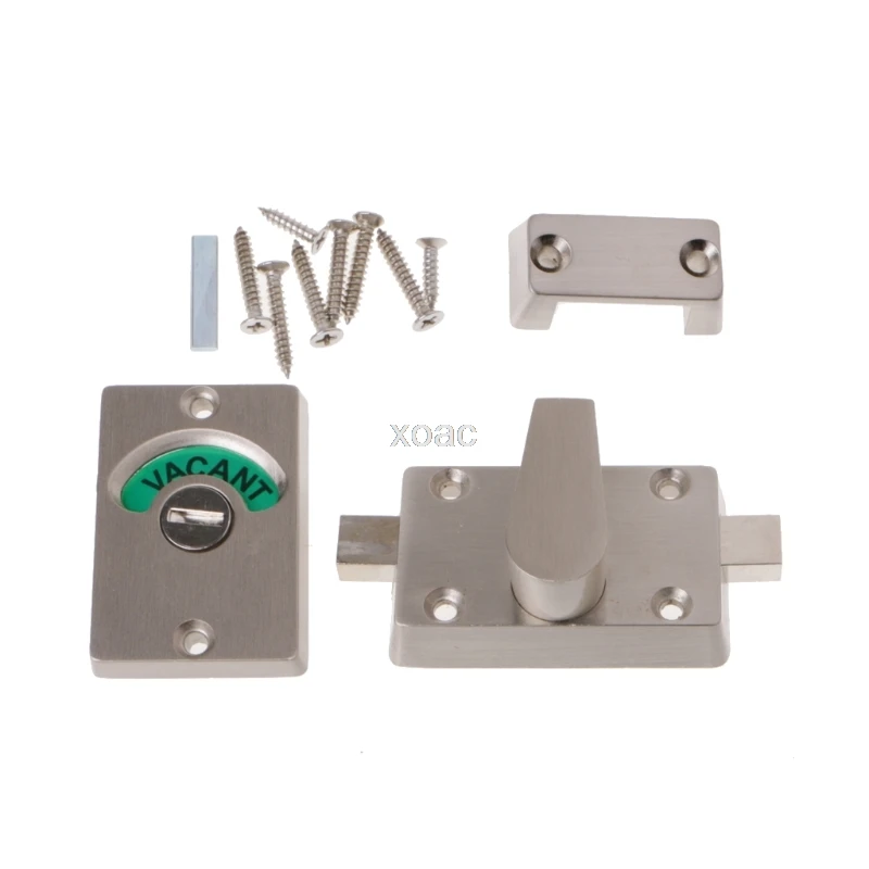 

Indicator Bolt Bathroom WC Toilet Privacy Door Lock Vacant Engaged Coin Release M03 dropship